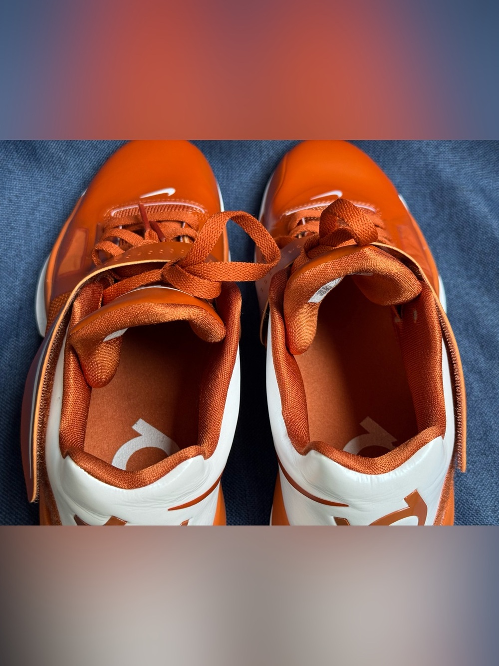 Size 10.5 - Nike Zoom KD 4 Texas Longhorns Desert Orange White 2025 - Picture 5 of 8